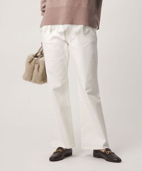 EDWIN/［size SHORT/TALLあり］＜EDWINコラボ＞セミフレア デニムパンツ オフホワイト/デニムパンツ