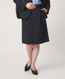 green label relaxing/［size SHORT/TALLあり］カチリラ フレア スカート ウォッシャブル ストレッチ/ひざ丈