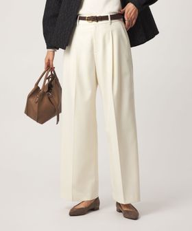 green label relaxing/［size SHORT/TALLあり］Daily Chic サキソニー ワイド パンツ/スラックス
