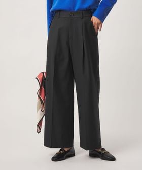 green label relaxing/［size SHORT/TALLあり］Daily Chic サキソニー ワイド パンツ/スラックス