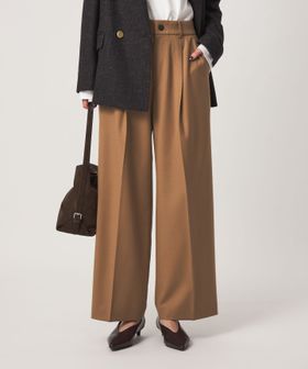 green label relaxing/［size SHORT/TALLあり］Daily Chic サキソニー ワイド パンツ/スラックス