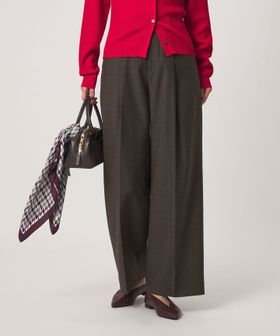 green label relaxing/［size SHORT/TALLあり］Daily Chic サキソニー ワイド パンツ/スラックス