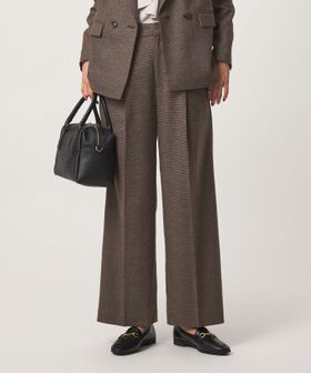 green label relaxing/［size SHORT/TALLあり］ヘアライン ストレート パンツ ストレッチ/スラックス