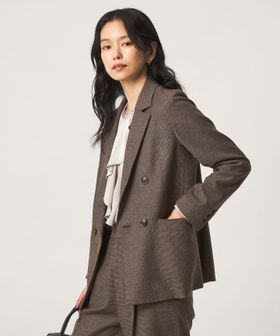 green label relaxing/［size SHORT/TALLあり］ヘアライン ダブルジャケット ストレッチ/テーラードジャケット