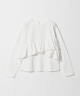 green label relaxing/【WEB限定】＜at ease＞フロント フリル ロングスリーブ カットソー UVカット/Tシャツ / カットソー
