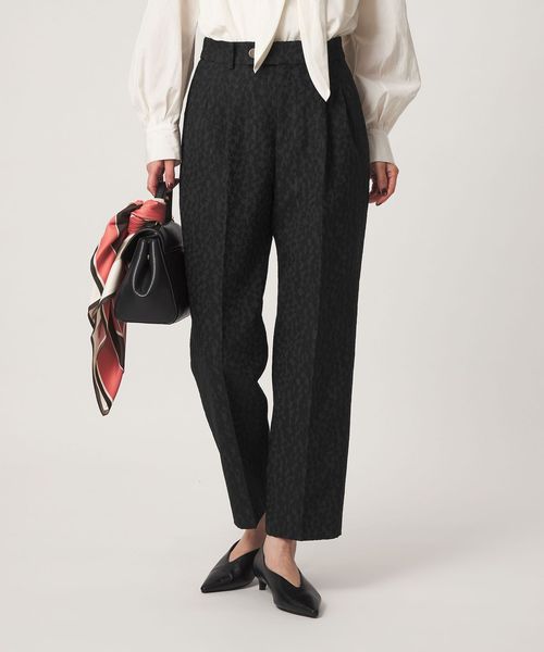 green label relaxing/［size SHORT/TALLあり］fleurie(フルリー) ジャガード テーパード パンツ/スラックス