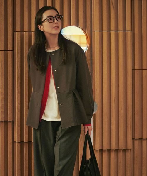 green label relaxing/［size SHORTあり］fleurie(フルリー) ドッキング ジャケット/ノーカラージャケット