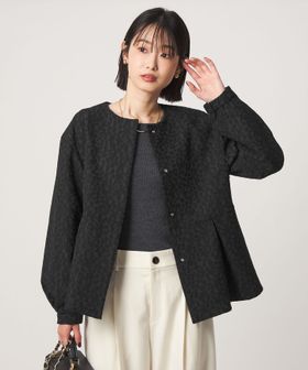 green label relaxing/［size SHORTあり］fleurie(フルリー) ジャガード ジャケット/ノーカラージャケット