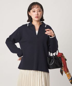 green label relaxing/［size SHORTあり］ウール スムース スキッパー プルオーバー ウォッシャブル/ニット / セーター