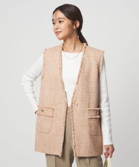 green label relaxing/［size SHORTあり］ライト ツイードライク ジレ/ベスト