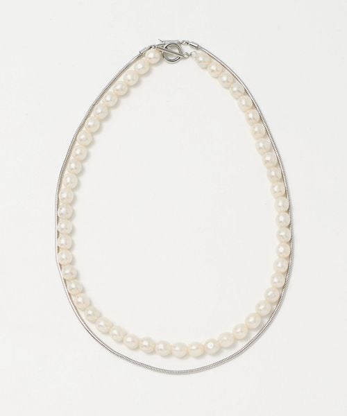 green label relaxing/バロック フェイクパール＆チェーン 3WAY ネックレス/ネックレス