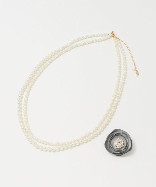 green label relaxing/コサージュ付き 5WAY ネックレス/ネックレス