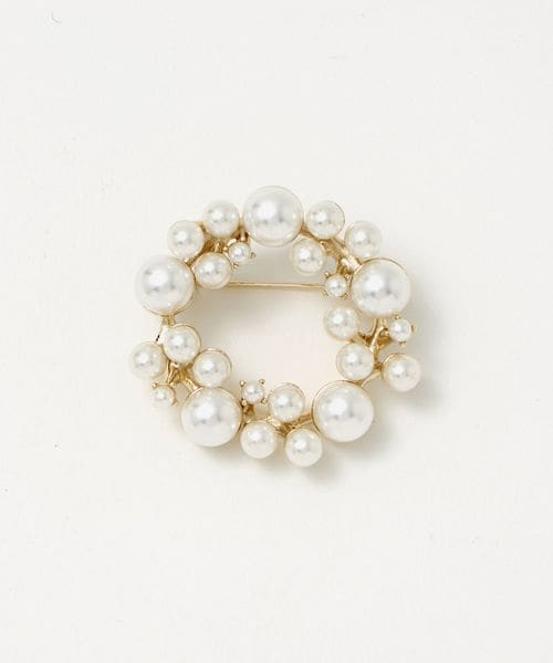 green label relaxing/サークル フェイクパール パヴェブ ローチ/ブローチ / コサージュ