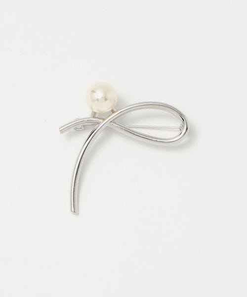 green label relaxing/メタルライン＆フェイクパール ブローチ/ブローチ / コサージュ