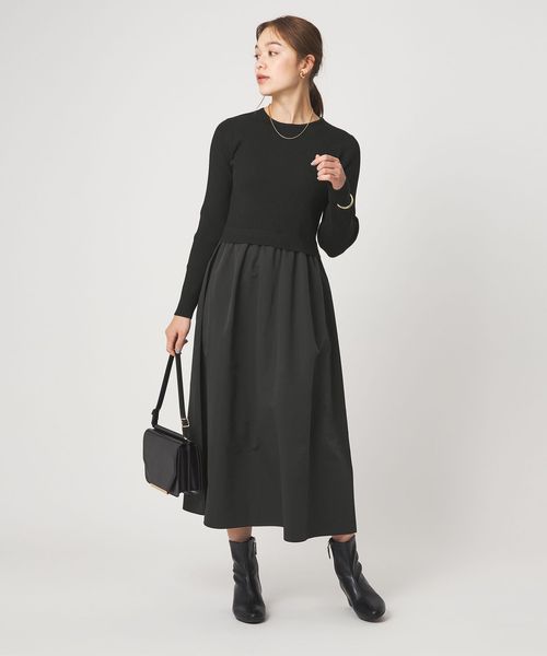 green label relaxing/タフタ ドッキング ワンピース ウォッシャブル/ワンピース