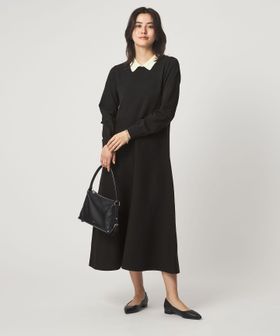 green label relaxing/ハイショク エリツキ ニット ワンピース/ワンピース