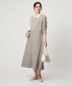 green label relaxing/ハイショク エリツキ ニット ワンピース/ワンピース