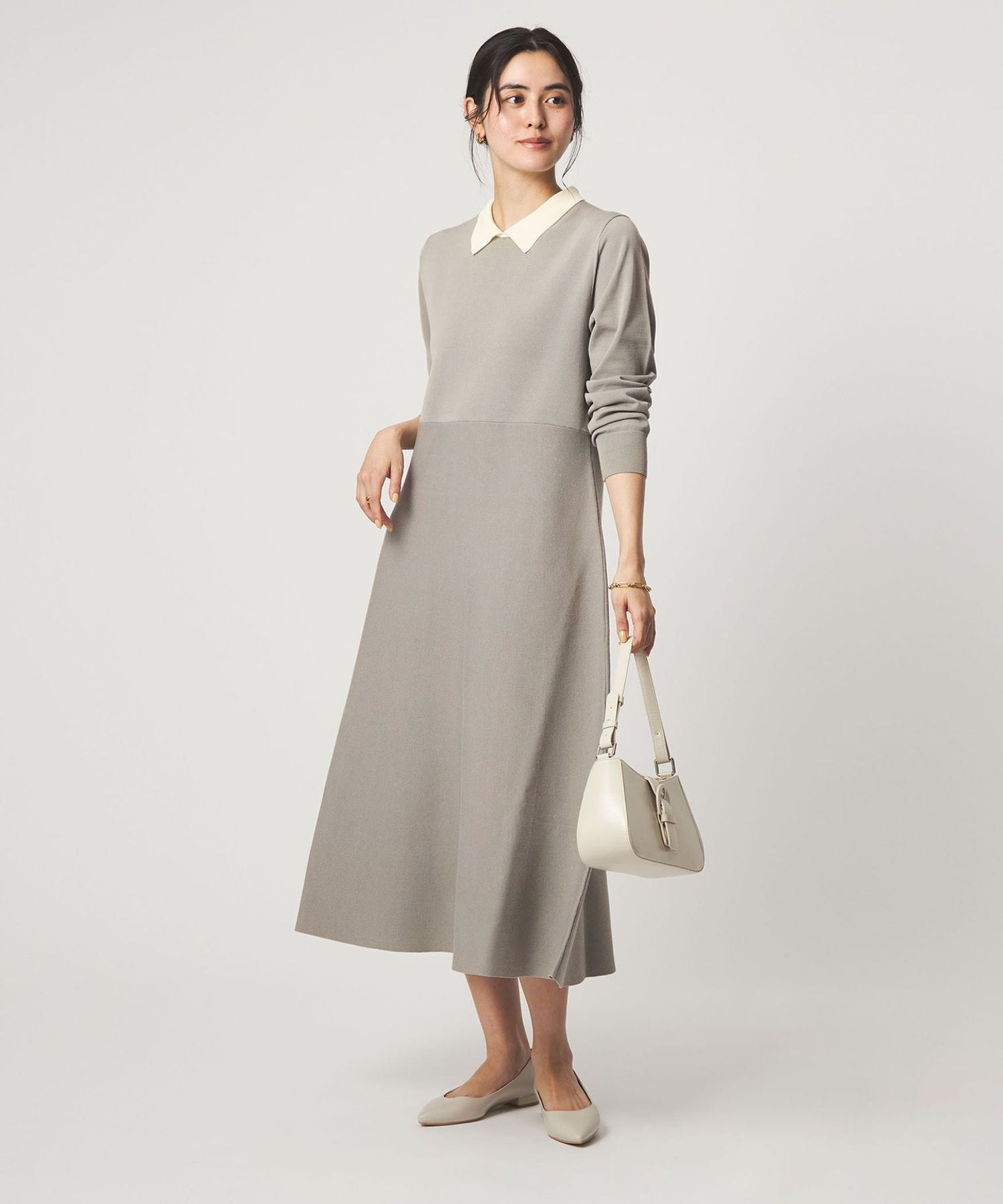 ハイショク エリツキ ニット ワンピース