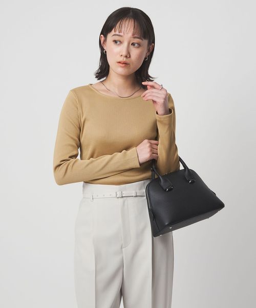 green label relaxing/ブライトリブ ボートネック ロングスリーブ カットソー/Tシャツ / カットソー
