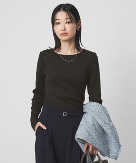 green label relaxing/ブライトリブ ボートネック ロングスリーブ カットソー/Tシャツ / カットソー