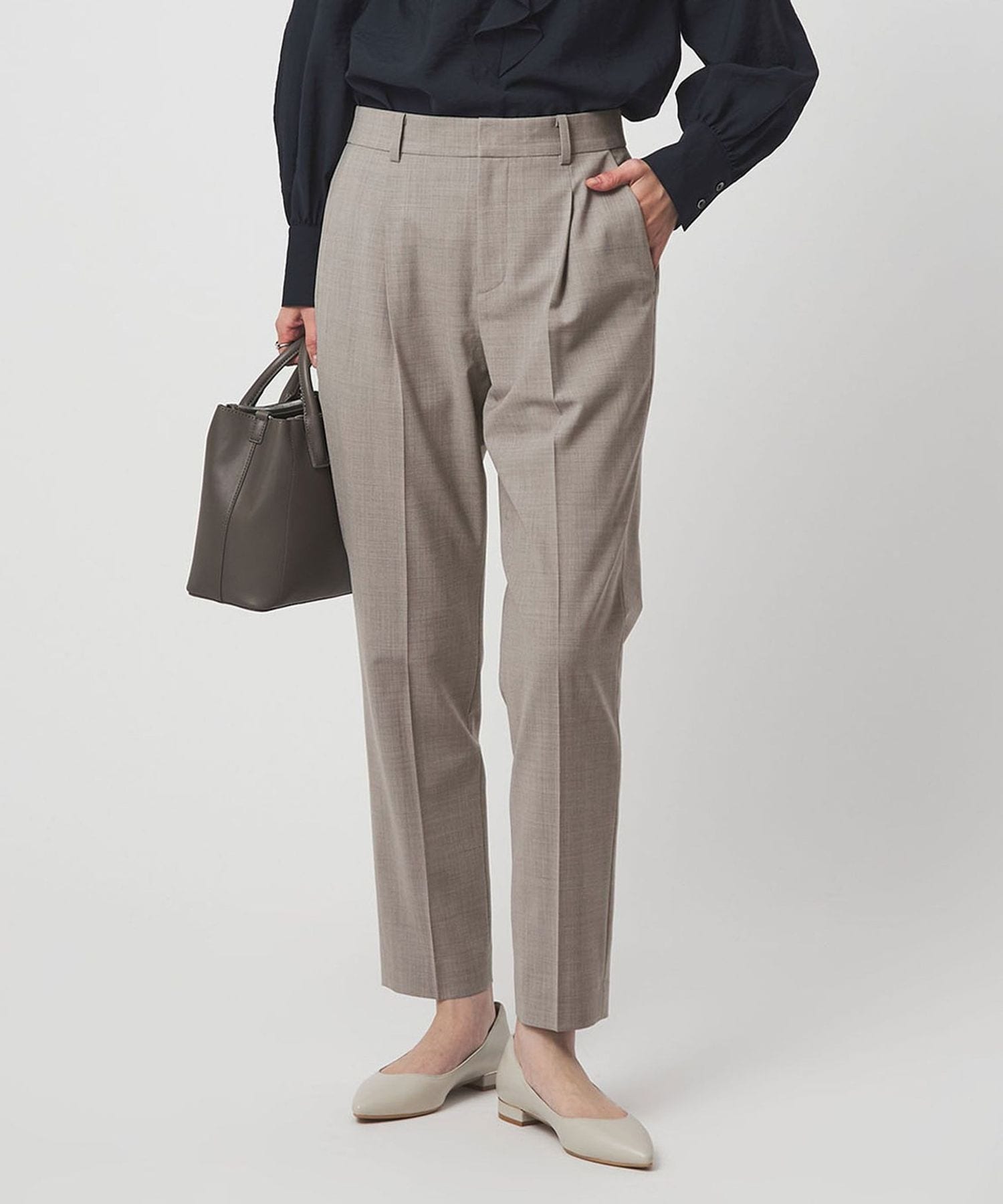 size SHORT/TALLあり］カチリラ テーパードパンツ ウォッシャブル