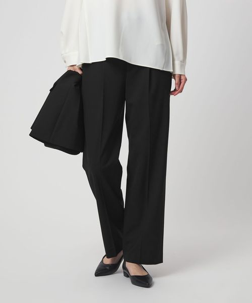 green label relaxing/［size SHORT/TALLあり］カチリラ ストレート パンツ ブラック/スラックス