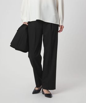 green label relaxing/［size SHORT/TALLあり］カチリラ ストレート パンツ ブラック/スラックス