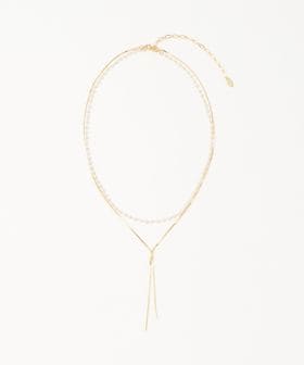 green label relaxing/3WAY スネークチェーン＆フェイクパール ネックレス/ネックレス