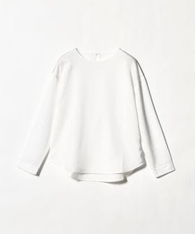 green label relaxing/サテン ドッキング ラウンドヘム プルオーバー カットソー/Tシャツ / カットソー