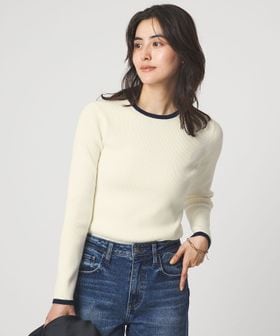 green label relaxing/＜1_OF MINE＞リブ クルーネック プルオーバー ニット ウォッシャブル/ニット / セーター