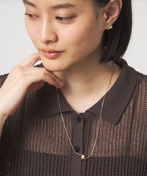 green label relaxing/モチーフ付き スネークチェーン ネックレス/ネックレス