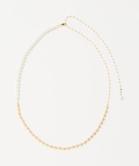 green label relaxing/2WAY ボールチェーン＆フェイクパール ネックレス/ネックレス