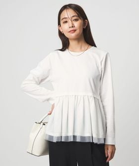 green label relaxing/ティアード ペプラム プルオーバー カットソー/Tシャツ / カットソー