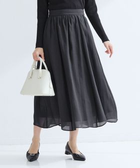 green label relaxing/［size SHORTあり］エアリーギャザー スカート/ミモレ / ロング