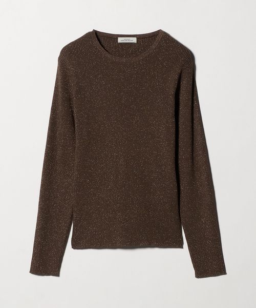 green label relaxing/ラメ リブ クルーネック ニット プルオーバー/ニット / セーター