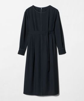 green label relaxing/ステッチ タック セミフレア ワンピース/ワンピース