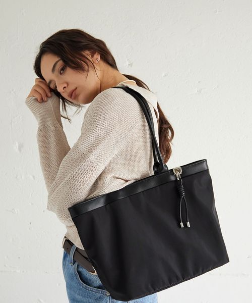 green label relaxing/チャームツキ ロングハンドル トートバッグ はっ水/ショルダーバッグ