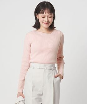 green label relaxing/＜1_OF MINE＞リブ アシンメトリー ネック プルオーバー ニット/ニット / セーター