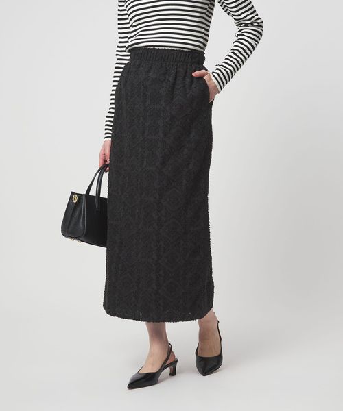 green label relaxing/カットジャガード タイト スカート/ミモレ / ロング