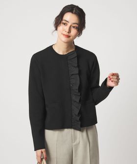 green label relaxing/フロント フリル ニット カーディガン/カーディガン / ボレロ