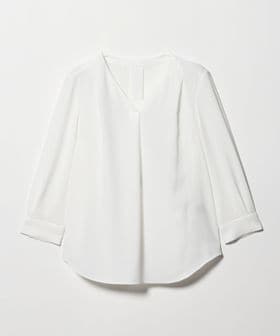 green label relaxing/Vネック 7分袖 ブラウス マシンウォッシャブル/シャツ / ブラウス