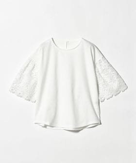 green label relaxing/袖レース ドッキング プルオーバー カットソー/Tシャツ / カットソー