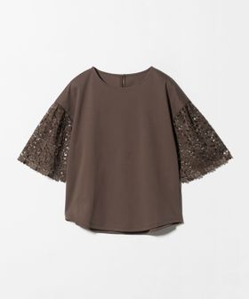 green label relaxing/袖レース ドッキング プルオーバー カットソー/Tシャツ / カットソー