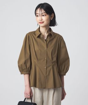 green label relaxing/ウエスト タック フレア シャツ/シャツ / ブラウス