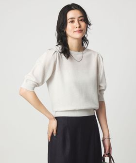 green label relaxing/ハニカム タック スリーブ プルオーバー ニット/ニット / セーター