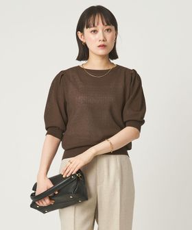 green label relaxing/ハニカム タック スリーブ プルオーバー ニット/ニット / セーター