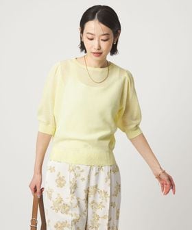 green label relaxing/ハニカム タック スリーブ プルオーバー ニット/ニット / セーター