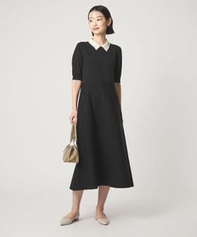 green label relaxing/ハイショク エリツキ ショートスリーブ ニット ワンピース/ワンピース