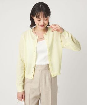 green label relaxing/ハニカム クロップド ニット カーディガン/カーディガン / ボレロ