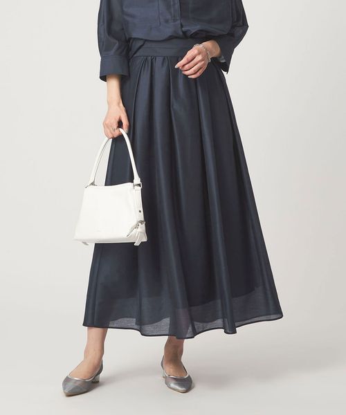 green label relaxing/カールマイヤー タック ギャザー スカート/ミモレ / ロング